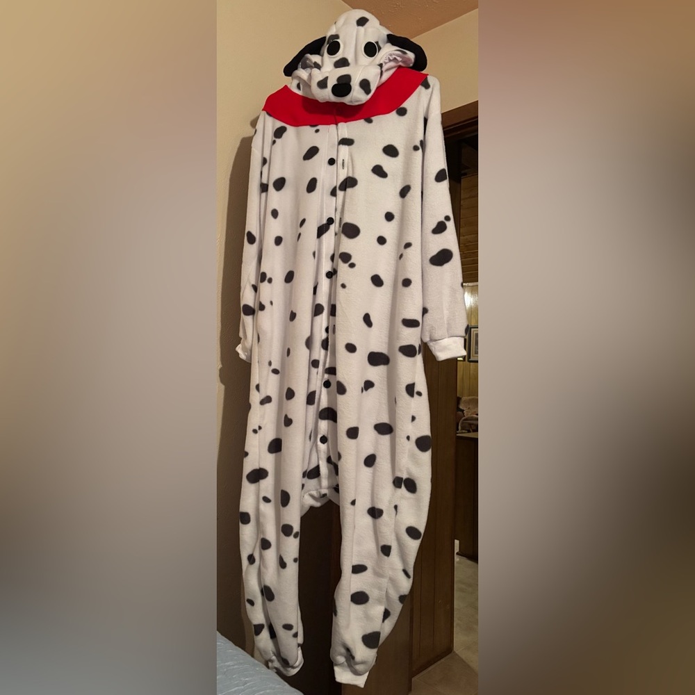 Dalmatian Print Onesie with Hood